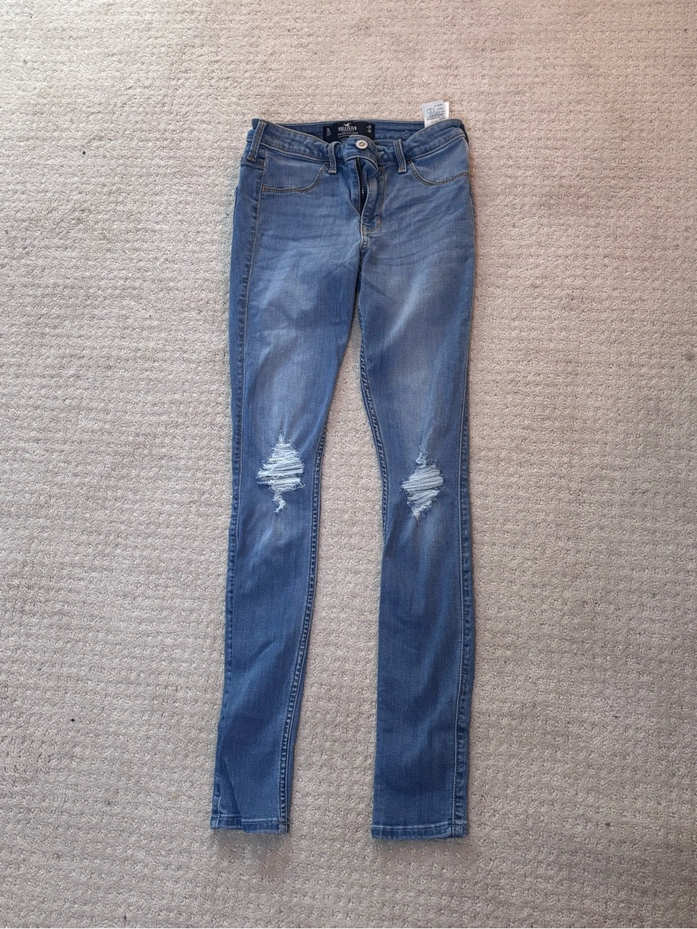 Hollister Light Blue Distressed Skinny Jeans - Women
